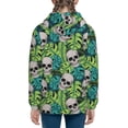 thumbnail image 6 of Naloa Skull and Palm Leaves Teenage Zipper Hoodie, Long Sleeve Zip Up Hoodies Casual Jackets Tops for 7-12 Years-Medium, 6 of 6