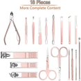 thumbnail image 3 of Manicure Pedicure Kit, 18 pcs Professional Nail Clipper Set, Stai. Nail care set., 3 of 5