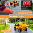 thumbnail image 3 of Curuk 12V Battery Kids Ride-On Dump Truck with Remote Control, Music Player, Electric Dump Bucket Bed Electric Dumper Tractor， Yellow, 3 of 9
