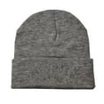 thumbnail image 2 of ManxiVoo Four Seasons Knitted Beanie Hat For Outdoor Activities Soft Warm Acrylic Yarn Unisex Design For Adults And Youth L Size Grey, 2 of 7