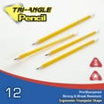 thumbnail image 5 of BAZIC Pencil Wood Pre-Sharpened #2 HB Triangle Pencils, Latex Free Eraser (12/Pack), 4-Packs, 5 of 7