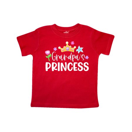 

Inktastic Grandpa s Princess Crown and Flowers Gift Toddler Toddler Girl T-Shirt