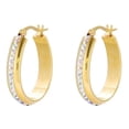 thumbnail image 1 of Finas Arracadas Oro 24k Lam Con Finos Swarovski De 2.8 Cm amarillo Unitalla, 1 of 4