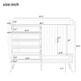 thumbnail image 7 of EUROCO 11-Tier Wood Shoe Cabinet for Entryway,47.2” Free Standing Shoe Storage Cabinet Shoe Rack Organizer with Adjustable Shelves for Hallway Bedroom Closet Living Room, White, 7 of 7