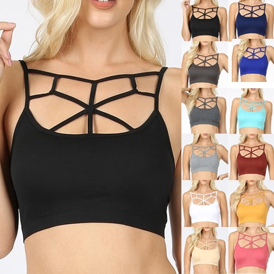 strappy caged bralette