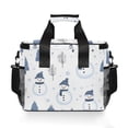 thumbnail image 7 of FORMRS Insulated Cooler Bag 24 Cans Capacity Soft Leakproof Lunch Box with Side Pockets, Cartoon Snowmen, 7 of 7