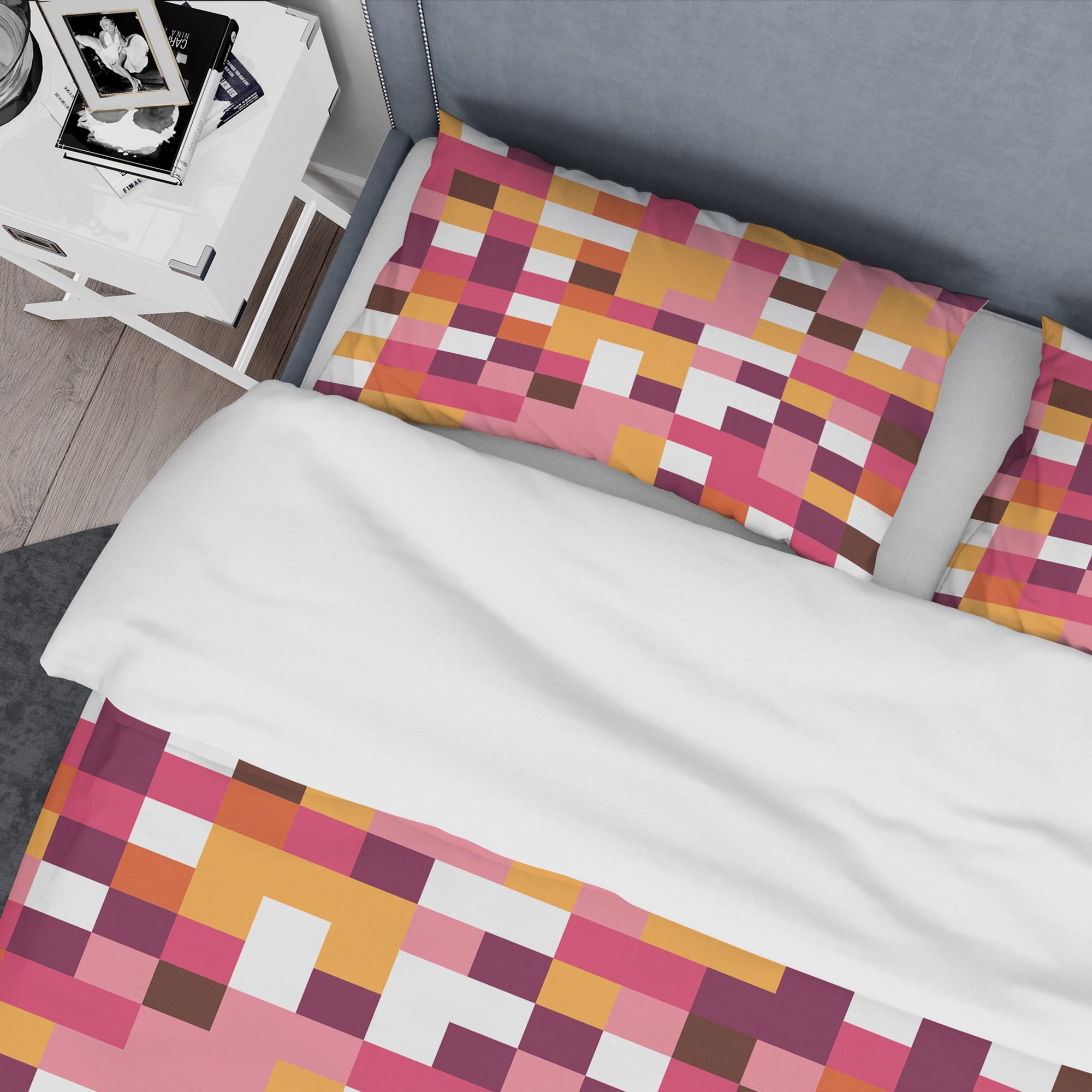 Designart 'Retro Geometric Design VII' Mid-Century Modern Duvet Cover Set