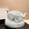 thumbnail image 1 of Women Men Plush Hat Warm Soft Bucket Hat Adjustable Winter Spring, 1 of 4