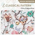 thumbnail image 4 of NICETOWN Blackout Curtains for Bedroom, Vintage Floral Print Curtain Drapes Thermal Insulated Grommet Window Curtains for Living Room, Coral Red, 2 Panels, 4 of 7