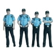 thumbnail image 2 of HILABEE 4 Pieces Mini Community Police Officer Figure Resin People in Uniform Figure 28mm, 2 of 9
