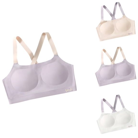 SHenli Girls Soft First Bra with Natural Fit, Training Bras for Girls 7-8, 8-10, 10-12 Cami with Double-Layer Lined Fabric