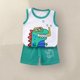 thumbnail image 2 of Odeerbi 3M-6Y Niños Outfits de Verano Dinosaurio Algodón Tank Tops Shorts Conjunto de Dos Piezas Sin Mangas Conjunto de Pantalones Cortos de Cintura Elástica Superior, 2 of 3