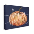 thumbnail image 3 of Stupell Industries Happy Harvest Phrase Orange Pumpkin over Blue, 40 x 30,Design by Daphne Polselli, 3 of 5