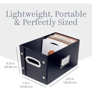 Vinyl 45 Record Box, Black