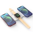 thumbnail image 2 of Almohadilla de carga inalámbrica para iPhone, plegable, compacta, 3 en 1, soporte de cargador inalámbrico, alfobrilla de estación de estación portátil inalámbrica para Iwatch/airpods/iphone, 2 of 3