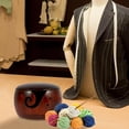 thumbnail image 5 of Thread Bowl, Crochet Yarn Bowl, Wooden Yarn Storage Bowl, Large Yarn Holder Dispenser, Crafted with Carved Holes and Drills Wooden Yarn Bowls for Knitters & Crocheters/96, 5 of 5