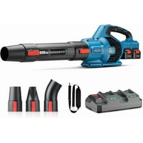 650 CFM Brushless Cordless Leaf Blower, 40V Battery Powered Blower with 2 * 4.0Ah Batteries & Charger, High-Efficiency Blower for Sidewalks, Driveways, Town Care, Blowing Leaves and Snow