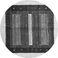 thumbnail image 1 of Ahgly Company Indoor Round Abstract Gray Contemporary Area Rugs, 6' Round, 1 of 1