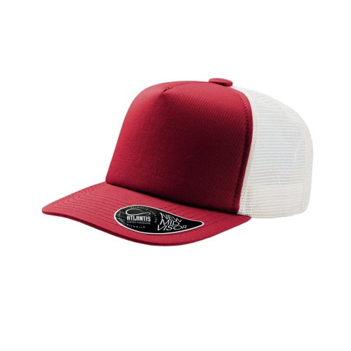 Top Headwear Blank Trucker Hat - Mens Trucker Hats Foam Mesh Snapback  White/Hot Pink 