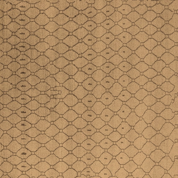 Ahgly Company Indoor Square Oriental Brown Industrial Area Rugs, 8' Square