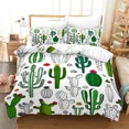 thumbnail image 2 of 2024 Chic Cactus Bedding Set For Kids Teen r Cartoon Green Plants Succulents Duvet Cover Nature Art Floral Comforter Cover, 2 of 7