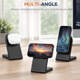 thumbnail image 3 of Geyo Magnetic Fast Wireless Charger Stand for iPhone 17 16 15 14 13 12 Series, for Samsung Galaxy S26 S25 S24 Series (with Magnetic Case) Black, 3 of 7