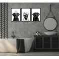 thumbnail image 4 of Hieng Black Labrador Dog Bathroom Canvas Wall Art Cute Animal Black and White Picture Painting Wall Decor Funny Toilet Paper Poster Print Artwork for Restroom Washroom Toilet Decor,(Framed canvas), 4 of 6