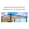 thumbnail image 2 of Pergola Replacement Canopy Top Cover - 13x10 ft Patio Gazebo Shade Cover - Weather Resistant Polyester Canopy - Retractable Sun Shelter for Outdoor Pergola Khaki, 2 of 5