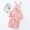 thumbnail image 2 of HFHAPW Boys Girls Bathrobes,Toddler Boy Girl Robes,Children's Plush Soft Coral Fleece Hooded Pajamas Sleepwear for 18-24M 2T 3T 4T 5T 6T 7T 8T 9T 10T 11T 12T Kids(Pink,6-7 Y), 2 of 5