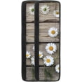thumbnail image 1 of NETILGEN Refrigerator Door Handle Covers Set of 2, Kitchen Appliance Armrest Decorative Mat Non-Slip for Fridge Dishwashers Microwave Home Kitchen Decoration, Daisy Rustic Wood Grain, 1 of 7