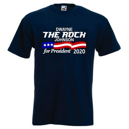 Shedd Shirts Navy WWE Dwayne The Rock Johnson President 