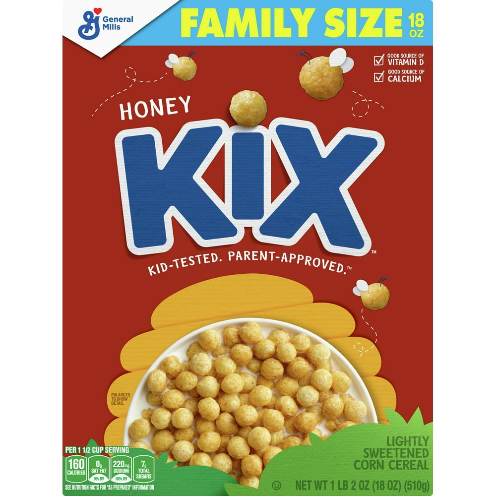 Honey Kix, Whole Grain Cereal, Crispy Corn Puffs, 18 oz