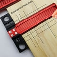 thumbnail image 4 of Yeacher T6 Woodworking T Type Ruler Aluminium Alloy Metal Ruler Utility Drafting Tools Architectural Drawing Ruler Hole Draw Line Parallel Vertical Line Drawing, 4 of 8