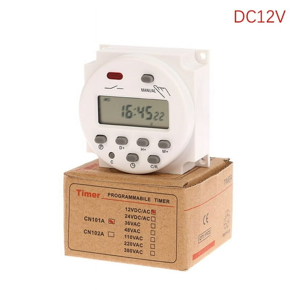 1Pc 12V 24V 110V 220V CN101A Digital LCD Power Timer Programmable Time Switch Relay CN101 Timer Switch Power Timer