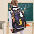 thumbnail image 7 of FORMRS Unisex School Backpack 17" Student Travel Bag with Laptop Compartment, Halloween Colorful Ghosts, 7 of 7