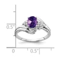 thumbnail image 2 of Primal Gold 14 Karat White Gold 7x5mm Oval Amethyst and Diamond Ring, 2 of 3
