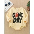 thumbnail image 4 of Douhoow Autumn Baby Boys Girls Rompers Letter Print Long Sleeve Pullover Jumpsuits 0-24M, 4 of 9