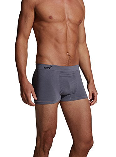 Black Medium Soft Breathable Eco Fashion for Sensitive Skin Boody Body EcoWear Men’s Boxer Brief Seamless Underwear Made from Natural Organic Bamboo Viscose 4-Pack 