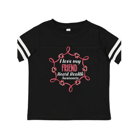 

Inktastic I Love My Friend Heart Health Awareness Gift Toddler Boy or Toddler Girl T-Shirt