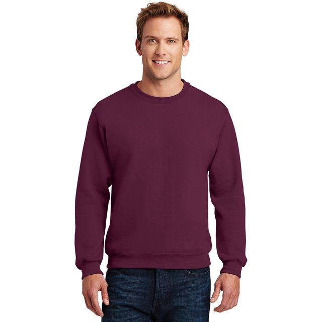 JERZEES Chandail en Molleton Col Rond SUPER SWEATS pour Hommes, 3TG, Marron