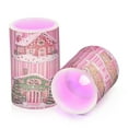 thumbnail image 7 of Yayeee Flameless Candles with Remote Flickering Battery Operated Multi Color Changing, Pink Christmas House, 7 of 7