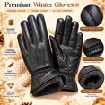 thumbnail image 6 of MRX Ladies Warm Winter Gloves Dress Thermal Lining Genuine Leather Black, XS, 6 of 8