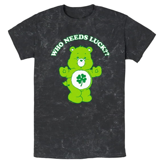 Men's Care Bears St. Patrick's Day Good Luck Bear Who Needs Luck Graphic T-Shirt