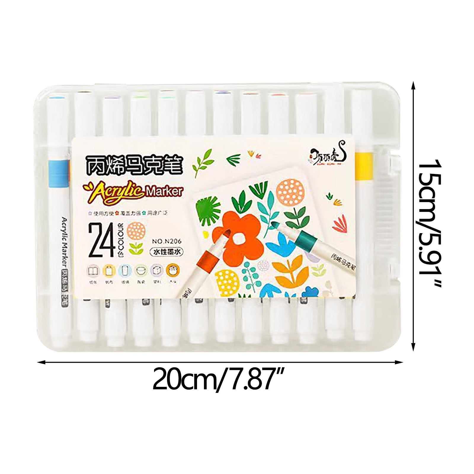 Coloring Markers Clerance, Paint Pens for Painting, Stone, Ceramic, Glass, Wood, Canvas. Acrylic Paint Markers Extra-fine Tip 64ml, Back to College