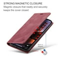 thumbnail image 3 of Wallet Case for iPhone 16 Pro, Full Body Protection Vintage PU Leather Card Slots Magnetic Kickstand Classic Business Rugged Phone Case Cover for iPhone 16 Pro, Red, 3 of 10