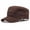Brown, variant on Military Cadet Army Cap for Men Women, Washed Cotton Twill Vintage Adjustable Flat Top Peaked Hat Casual Outdoor Daily Wear