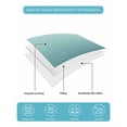 thumbnail image 5 of Quilts Twin Size Bedding Set, Pink Turquoise Ombre Lightweight Quilted Comforter, Teal Modern Geometric Striped Abstract Art Soft Bedspread Coverlet with Pillow Covers for All Season, 68" x 86", 5 of 7