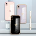 thumbnail image 7 of Compatible with iPhone XR Case for Women Girls, Cute Love Heart Pattern Electroplated Design Full-Around Soft Slim TPU Protective Bumper Cover for iPhone XR 6.1＂ -Black, 7 of 7