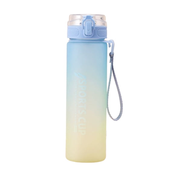 800ml Gradient Color Portable Straight Drinking Bottle with Tea Infuser, One-Press Open Lid and Leak-Proof Seal, Large Capacity Sports Water Bottle for Youngsters and Fitness Enthusiasts
