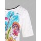thumbnail image 3 of Camiseta de Pañuelo de Lunares con Estampado Floral de Talla Extra Grande Rosegal  Camisetas tallas grandes, 3 of 5